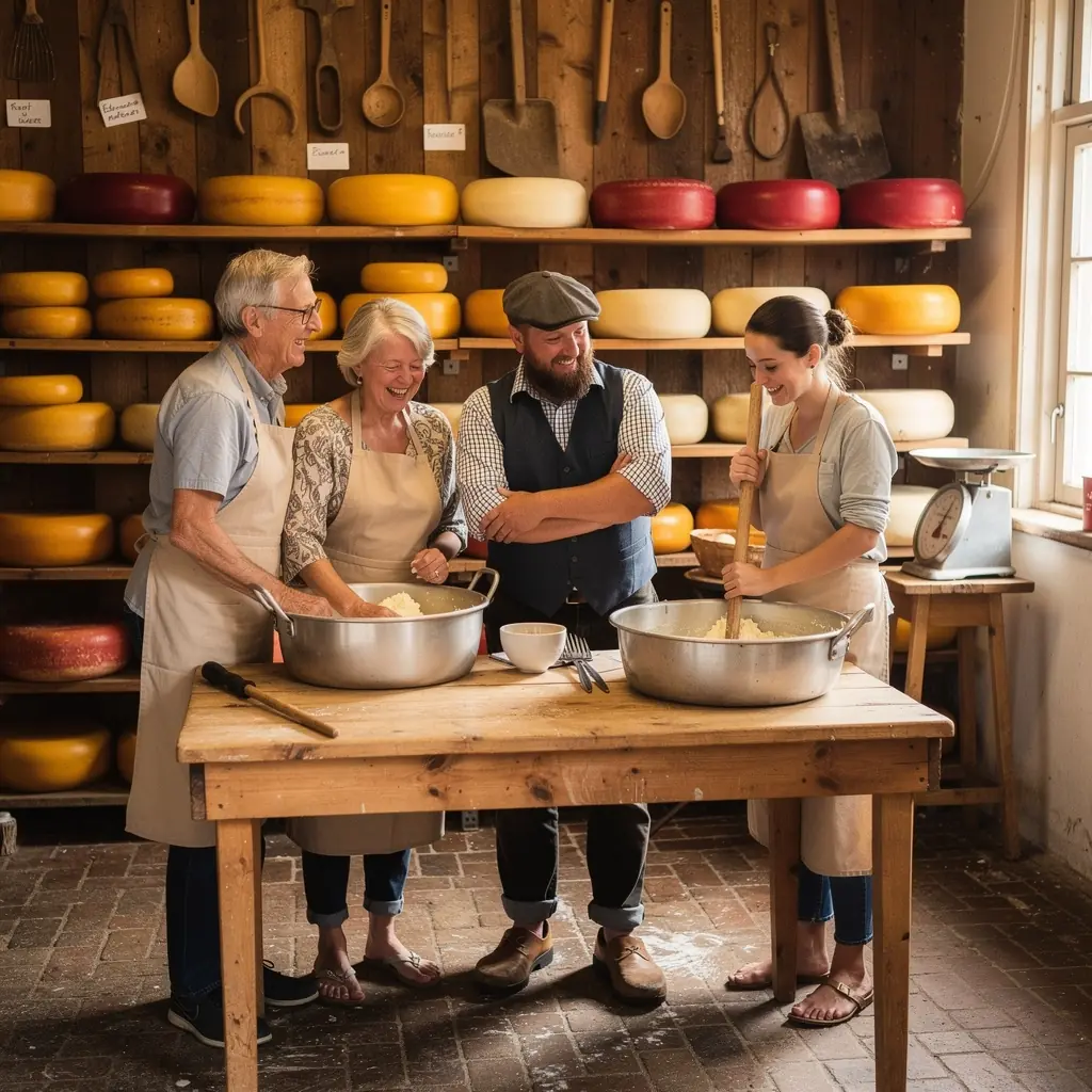 Fietsers die door de uitgestrekte tulpenvelden van de Bollenstreek rijden.